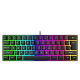 61 Key Match Color RGB Light High Appearance Level Girl Mechanical Feel TPC Line Small Game Wired Keyboard